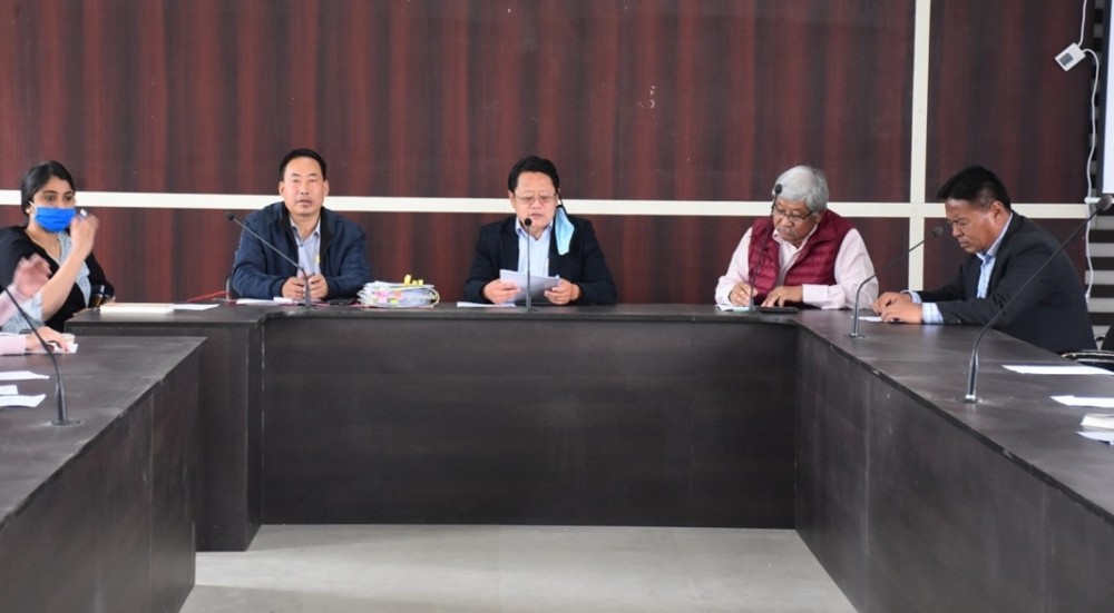 Kohima DC addressing the District Planning and Development Board meeting held in DPDB's Conference Hall, Kohima on March 15. (DIPR Photo)